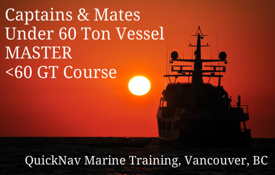 under 60 ton vessel training vancouver, bc 